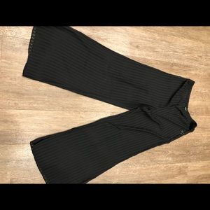 black pleated cover up pants